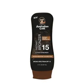 Australian Gold SPF15 tanning Lotion with instant bronzer